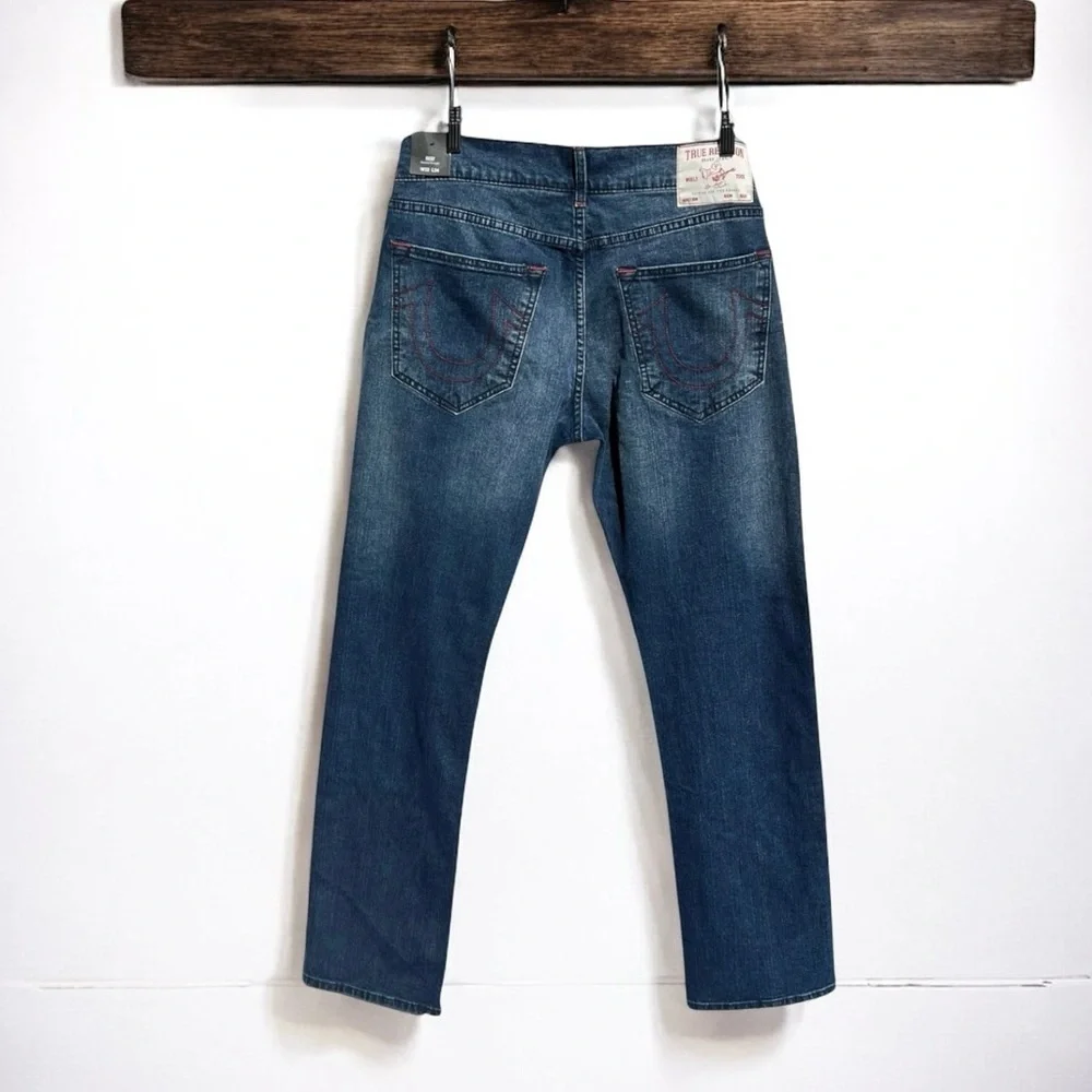 🌻NEW w/tag True Religion Ricky Red Single Needle Straight Jean Size 32x34 $159